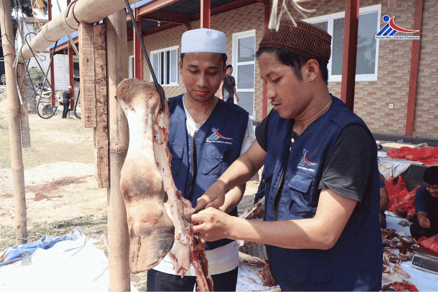Pesantren Cendekia Amanah Fasilitasi Penyembelihan dan Distribusi Hewan Qurban kepada Ratusan Warga